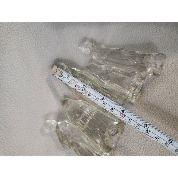Vintage Glass Mirrored 7 Piece Nativity Set Small Table Top Christmas Decor - Picture 6 of 7